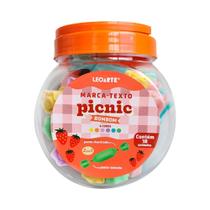 Caneta Marca-Texto Mini 2 Em 1 Bombom Picnic - Pote com 18 unidades Leonarte Leonora - 94117 Caneta Marca-Texto Mini 2 Em 1 Bombom Picnic - Pote com 18 unidades Leonarte Leonora - 94117