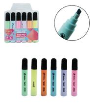 Caneta Marca Texto Mini Big Trend Colors Com 6 Pecas - DAIWA/GOLLER Caneta Marca Texto Mini Big Trend Colors Com 6 Pecas - DAIWA/GOLLER