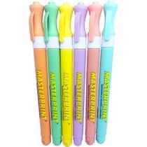 Caneta Marca Texto MP 611 Pastel SLIM 6 Cores Estojo