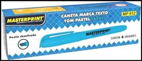 Caneta Marca Texto Mp 612 Pastel Azul