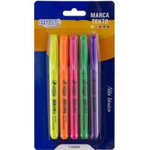 Caneta Marca Texto Neon 5 Cores Blister