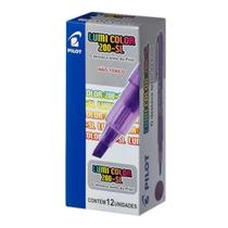 Caneta marca texto pilot lumicolor violeta caixa com 12 Caneta marca texto pilot lumicolor violeta caixa com 12