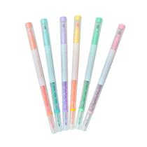 Caneta marca texto ponta dupla fluorescente 6 cores
