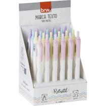 Caneta Marca Texto Retratil - 4 Cores Pastel