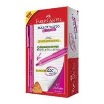 Caneta Marca Texto Rosa 12 Unidades Grifpen Faber Castell