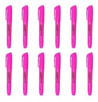 Caneta Marca Texto Rosa Neon - Caixa c/ 12 Unid - Masterprint