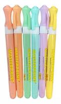 Caneta marca texto slim pastel c/ 6 cores
