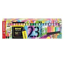 Caneta Marca Texto Stabilo Boss - 23 Cores (Neon + Pastel)