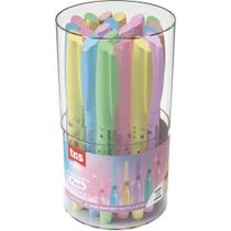 Caneta Marca Texto TRIS FLASH 6 Cores Pastel - Pote com 24 Unidades