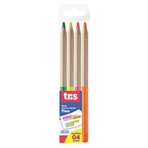 Caneta Marca Texto Tris Lapis Neon Jumbo 4Cores Caneta Marca Texto Tris Lapis Neon Jumbo 4Cores