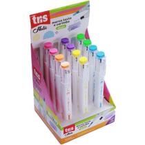 Caneta Marca Texto TRIS Roller C/CARIMBO 6MOD. DP.C/12