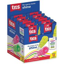 Caneta Marca Texto TRIS Shine Fita 3CORES Neon Display C/ 12