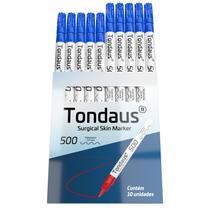 Caneta marcação cirúrgica 1.0mm cor azul 10un tondaus 500 Caneta marcação cirúrgica 1.0mm cor azul 10un tondaus 500