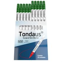 Caneta marcação cirúrgica 1.0mm cor verde 10un tondaus 500 Caneta marcação cirúrgica 1.0mm cor verde 10un tondaus 500