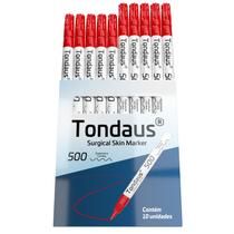 Caneta marcação cirúrgica 1.0mm cor verm. 10un tondaus 500 Caneta marcação cirúrgica 1.0mm cor verm. 10un tondaus 500