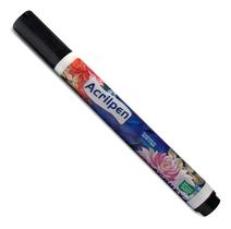 Caneta Marcador Acrilex Acrilpen para Tecido Preto - Ponta Cônica 2mm - PRETA
