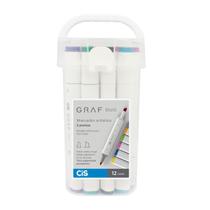 Caneta Marcador Artístico Cis Graf Duo 12 Cores