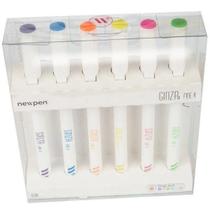 Caneta Marcador Artistico Ginza Fineliner POP ART com 6 Unidades Newpen 16.088