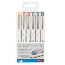 Caneta Marcador Artístico Graf Brush Fine CiS 6 Cores