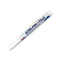 Caneta Marcador Branco Para Tecido Acrilpen +Plus Permanente Ponta 5mm - Acrilex