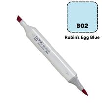 Caneta Marcador Copic Sketch Ponta Dupla Cor Robins Egg Blue