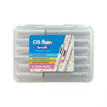 Caneta marcador criativo Flow Brush - 6 cores - Cis Caneta marcador criativo Flow Brush - 6 cores - Cis
