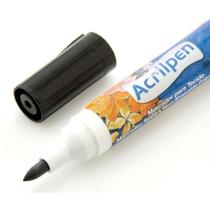 Caneta Marcador de Tecido Acrilpen Acrilex Preto Permanente Caneta Marcador de Tecido Acrilpen Acrilex Preto Permanente