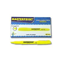 Caneta Marcador Marca Texto Amarelo Caixa 12 und Masterprint