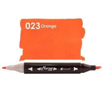 Caneta Marcador Marker Dual Ponta Dupla 23 Orange Bismark