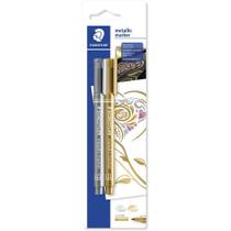 Caneta Marcador Metálico Staedtler com 2 unidades Dourado e Prata 8323-S BK2