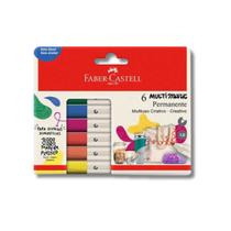 Caneta Marcador Multimark 6 Cores Faber-Castell