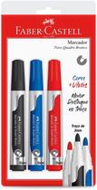 Caneta Marcador para Quadro Branco 3mm Faber-Castell 3 Cores