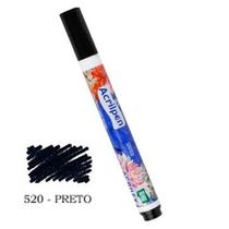 Caneta Marcador Para Tecido Acrilex Acrilpen Preto 520 Caneta Marcador Para Tecido Acrilex Acrilpen Preto 520