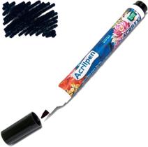Caneta Marcador Para Tecido Acrilpen Cor preta Caneta Marcador Para Tecido Acrilpen Cor preta