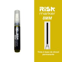 Caneta marcador permanente artístico ponta 8MM Risk marker