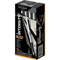 Caneta Marcador Permanente Intensity BIC Preto Caixa 12und
