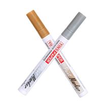 Caneta marcador permanente multiuso prata e dourado