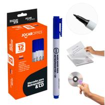 Caneta Marcador Permanente Retroprojetor Cd Dvd - Caixa 12un