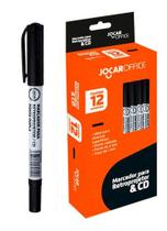 Caneta Marcador Permanente Retroprojetor Cd Dvd Preto - 12un