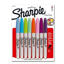 Caneta Marcador Permanente Sharpie Fina com 8 Cores