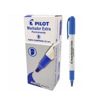 Caneta Marcador Pilot Ponta Chanfrada 4mm Azul Caixa 12 Und Caneta Marcador Pilot Ponta Chanfrada 4mm Azul Caixa 12 Und
