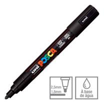 Caneta Marcador Uni Ball Posca Preta Pc-5m 1.8-2.5mm C/ 12 Caneta Marcador Uni Ball Posca Preta Pc-5m 1.8-2.5mm C/ 12