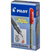 Caneta Marcador Vermelho Retroprojetor Pilot 1.0 Caixa C/12