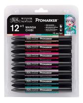 Caneta Marcador Winsor Newton Manga Chibi Promarker 12+1