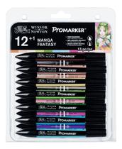 Caneta Marcador Winsor Newton Manga Fantasy Promarker 12+1