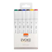 Caneta Marcadora Artística Dual Marker DM0601 6 Cores - BRW