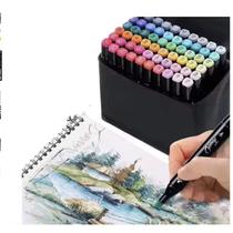 Caneta Marcadora de Cabeça Dupla Oleoso Pintura Artística Para Estudantes Material Escolar