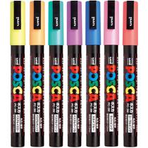 Caneta marcadora de tinta Uni Posca Fine Point Set 7 cores naturais