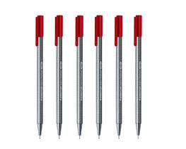 Caneta Marcadora STAEDTLER Triplus Fineliner 0,3mm Kit com 6 Vermelhas Caneta Marcadora STAEDTLER Triplus Fineliner 0,3mm Kit com 6 Vermelhas