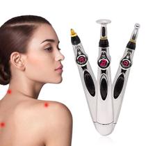 Caneta Massagem Elétrica Design Slim Prata Discreta Potente Silenciosa Uso Qualquer Lugar Caneta Massagem Elétrica Design Slim Prata Discreta Potente Silenciosa Uso Qualquer Lugar